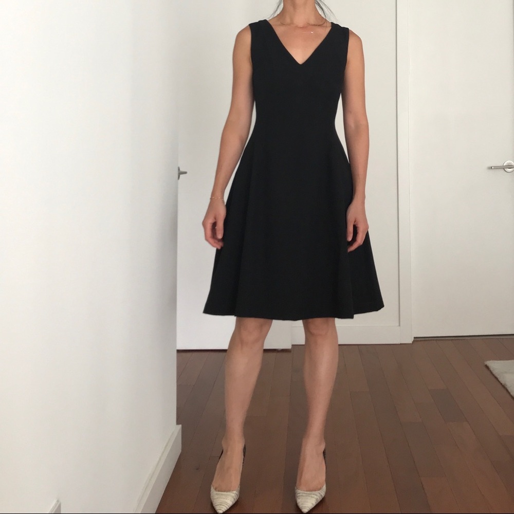 Banana Republic Black V-Neck A-Line Mini Dress